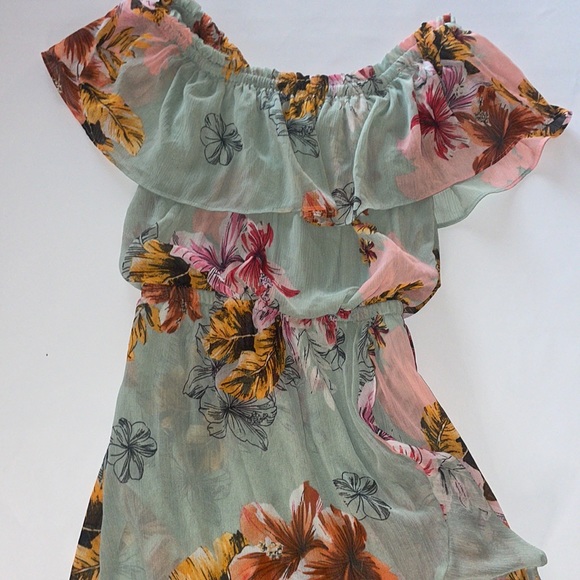 Womens EXPRESS XS stretchy  Long flowy tier floral maxi Perfect for fall - Picture 5 of 9